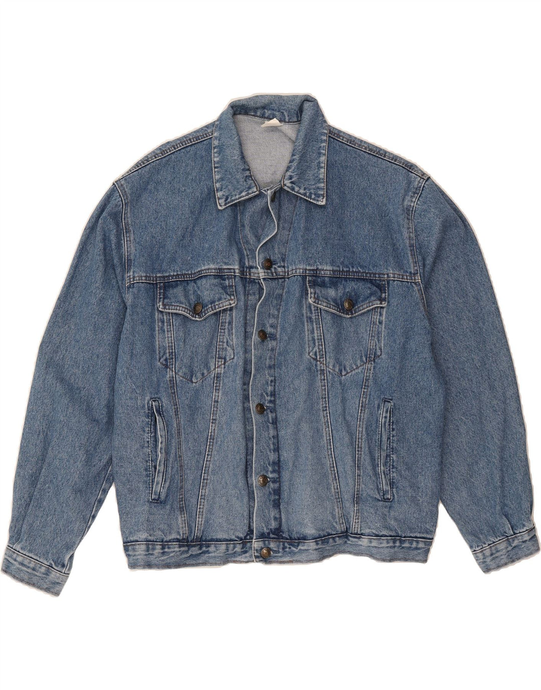 VINTAGE Mens Denim Jacket UK 40 Large Blue Cotton Vintage Vintage and Second-Hand Vintage from Messina Hembry 