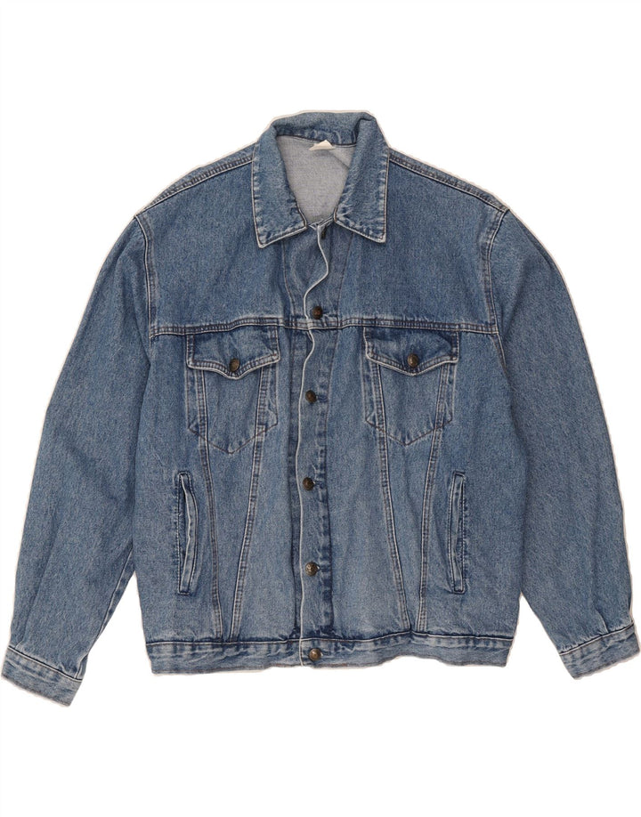 VINTAGE Mens Denim Jacket UK 40 Large Blue Cotton Vintage Vintage and Second-Hand Vintage from Messina Hembry 