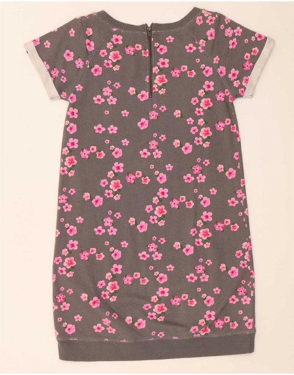 Abito a trapezio da donna Sun68 UK 10 Piccolo cotone floreale grigio
