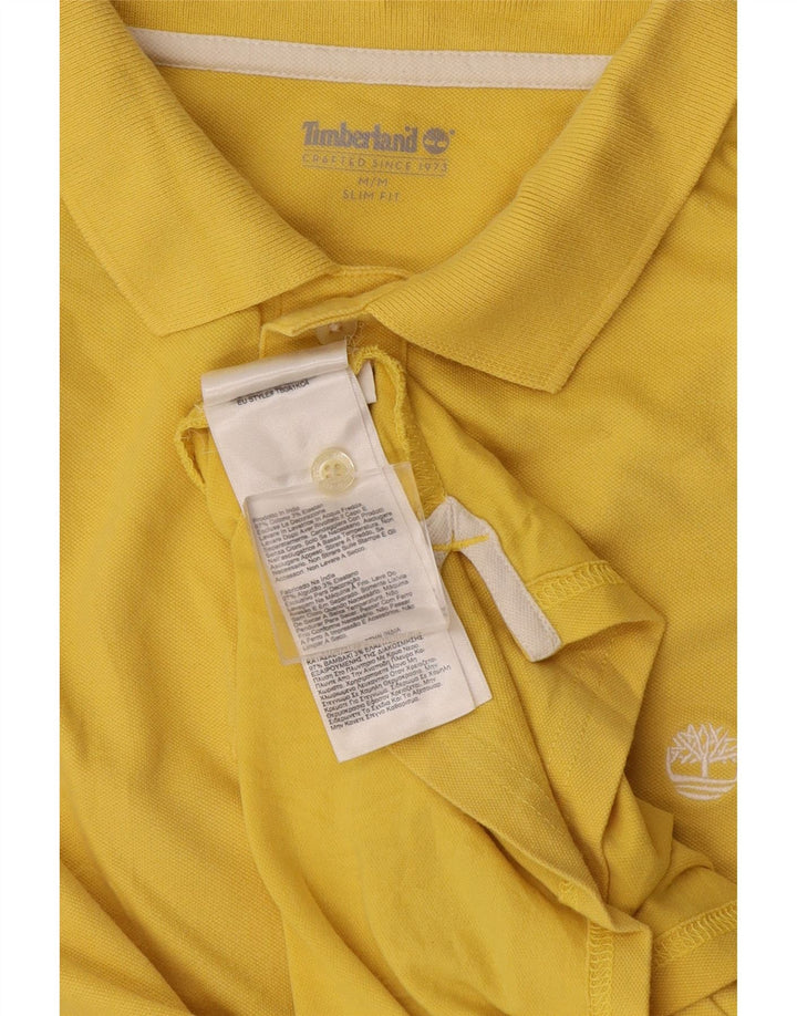 Polo Timberland da uomo slim fit in cotone giallo medio