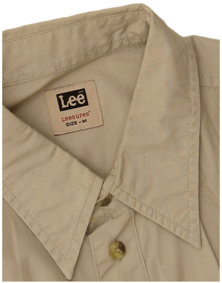 Camicia da uomo Lee in cotone kaki medio