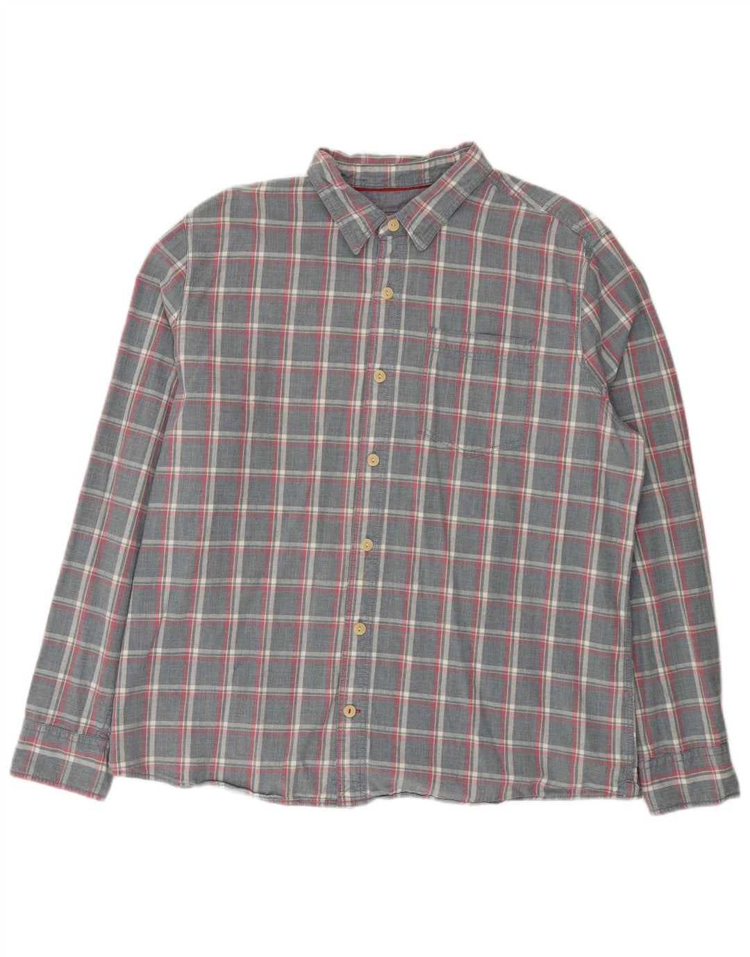 Camicia da uomo vestibilità regolare Fat Face 2XL cotone scozzese grigio