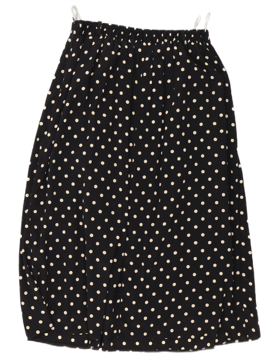 Gonna a pieghe vintage da donna W32 grande nera maculata