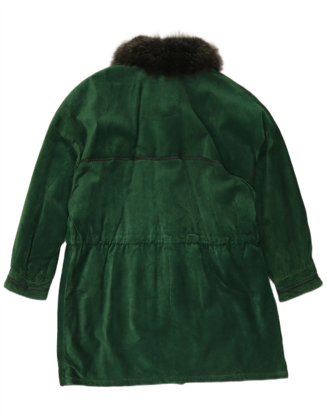 Soprabito oversize in pelle scamosciata da donna Vinci UK 18 XL Verde