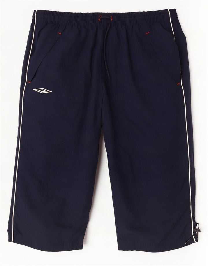 Pantaloncini sportivi Umbro da uomo con grafica Bermuda piccoli in poliestere blu navy