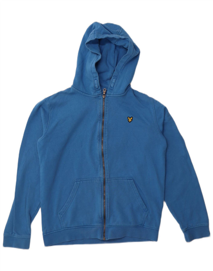 Maglione con cappuccio e zip per ragazzi Lyle & Scott 14-15 anni in cotone blu