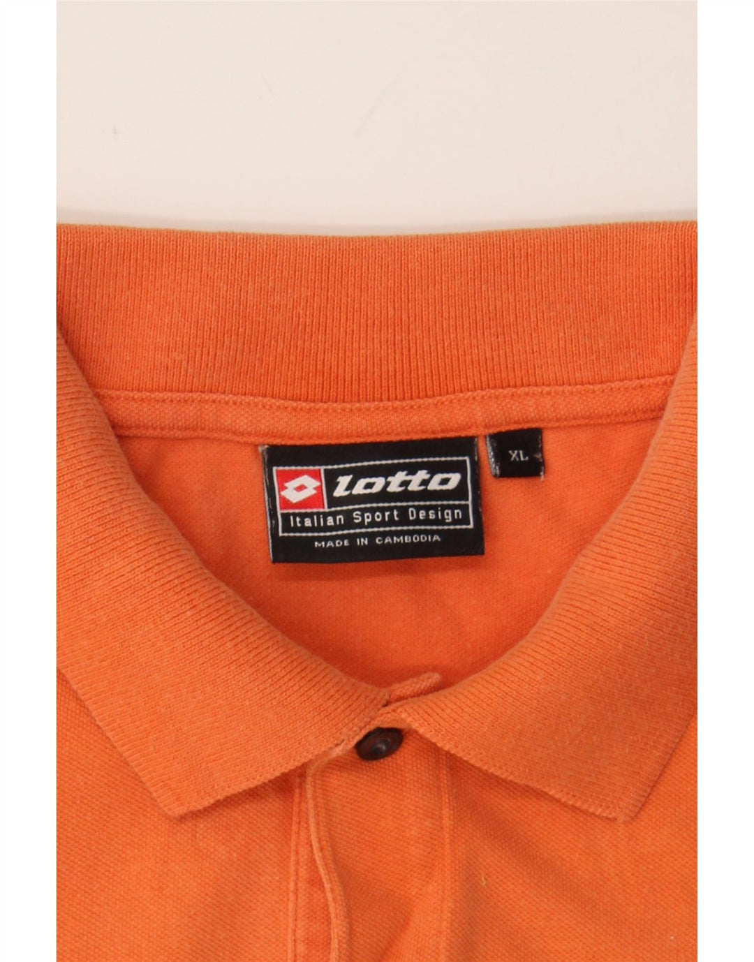 LOTTO Mens Polo Shirt XL Orange Cotton Vintage Lotto and Second-Hand Lotto from Messina Hembry 