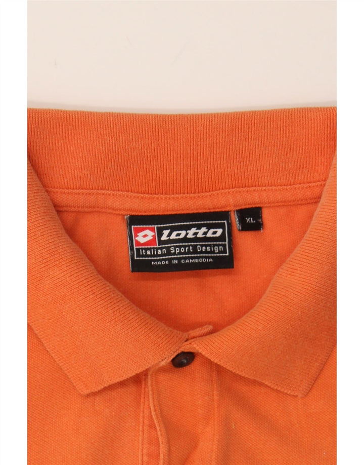 LOTTO Mens Polo Shirt XL Orange Cotton Vintage Lotto and Second-Hand Lotto from Messina Hembry 