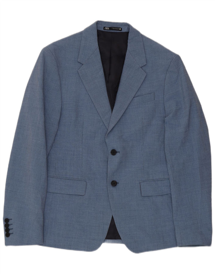 Giacca blazer a 2 bottoni da uomo Zara EU 50 blu medio