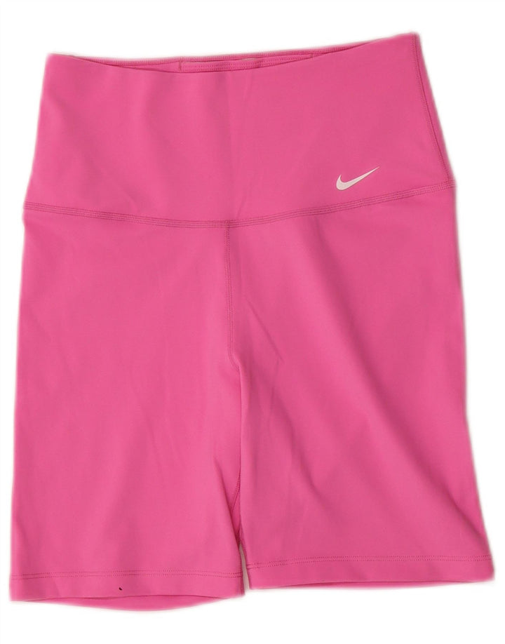 Pantaloncini sportivi Nike da donna Dri Fit UK 8 piccoli poliestere rosa