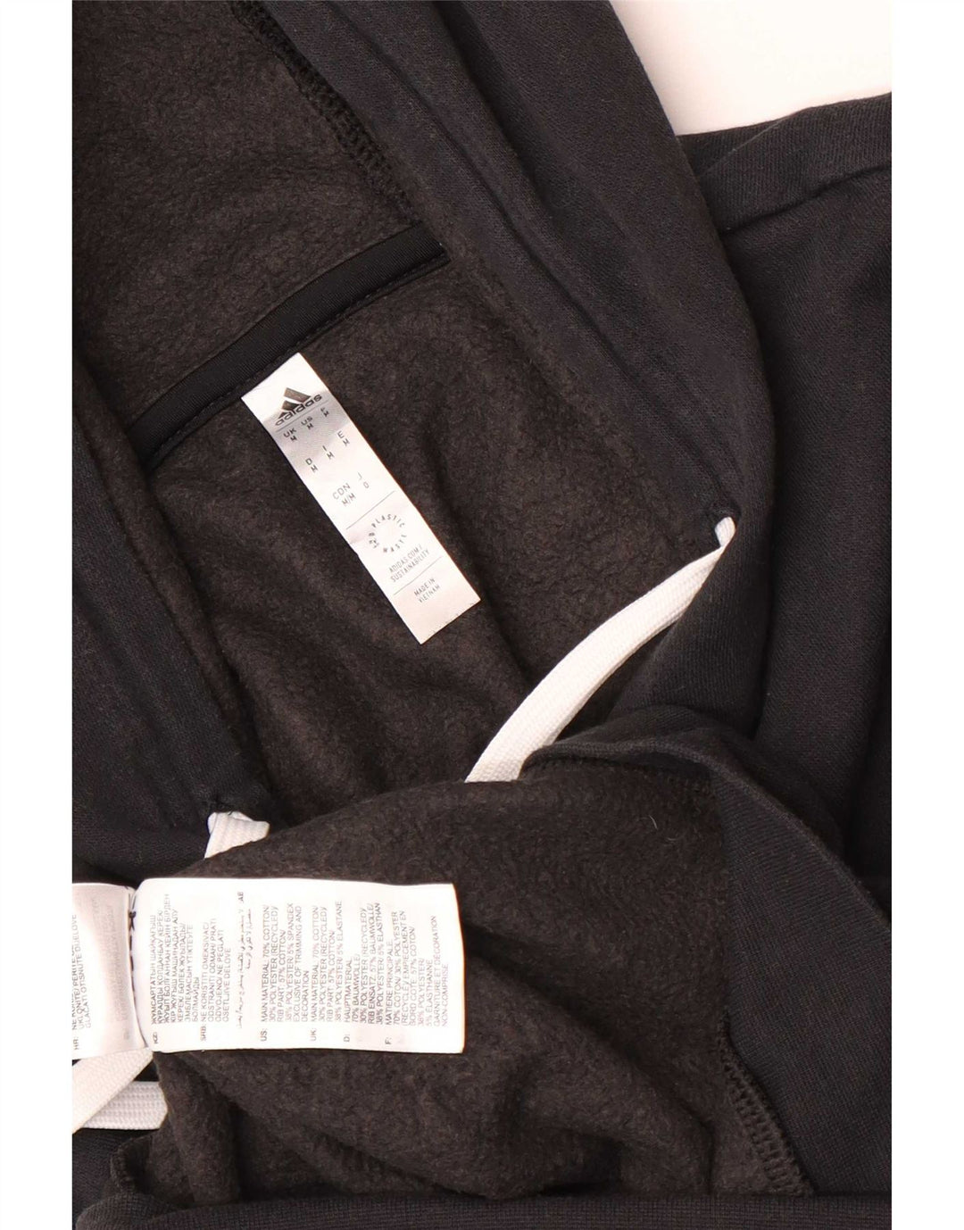 Felpa con cappuccio da uomo Adidas Medium in cotone nero