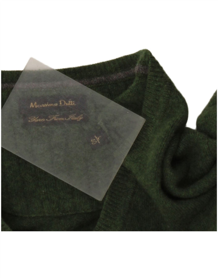 MASSIMO DUTTI Maglione da uomo con scollo a V grande verde
