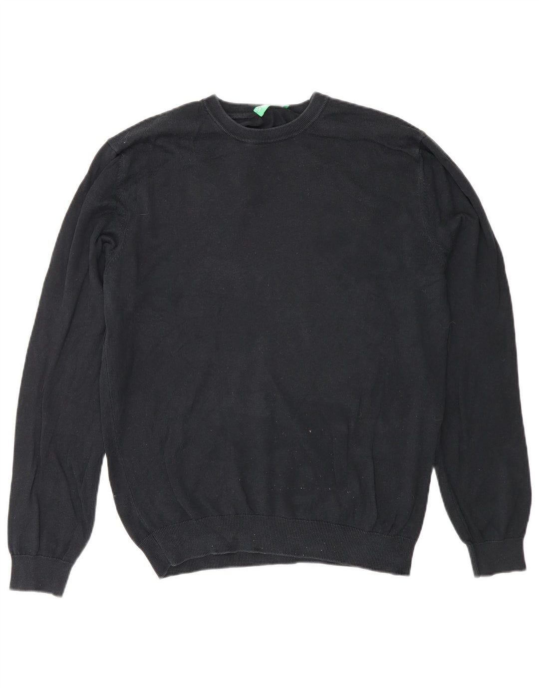 Maglione maglione girocollo da uomo Benetton medio nero classico