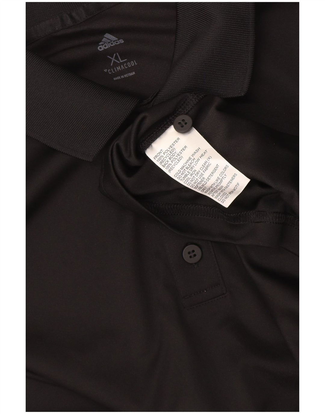 Polo Adidas Climacool da uomo XL in poliestere nero