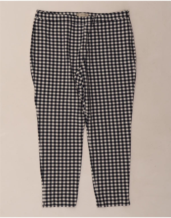 Pantaloni skinny cropped da donna Hobbs UK 16 Large W34 L26 Navy Blue Gingham
