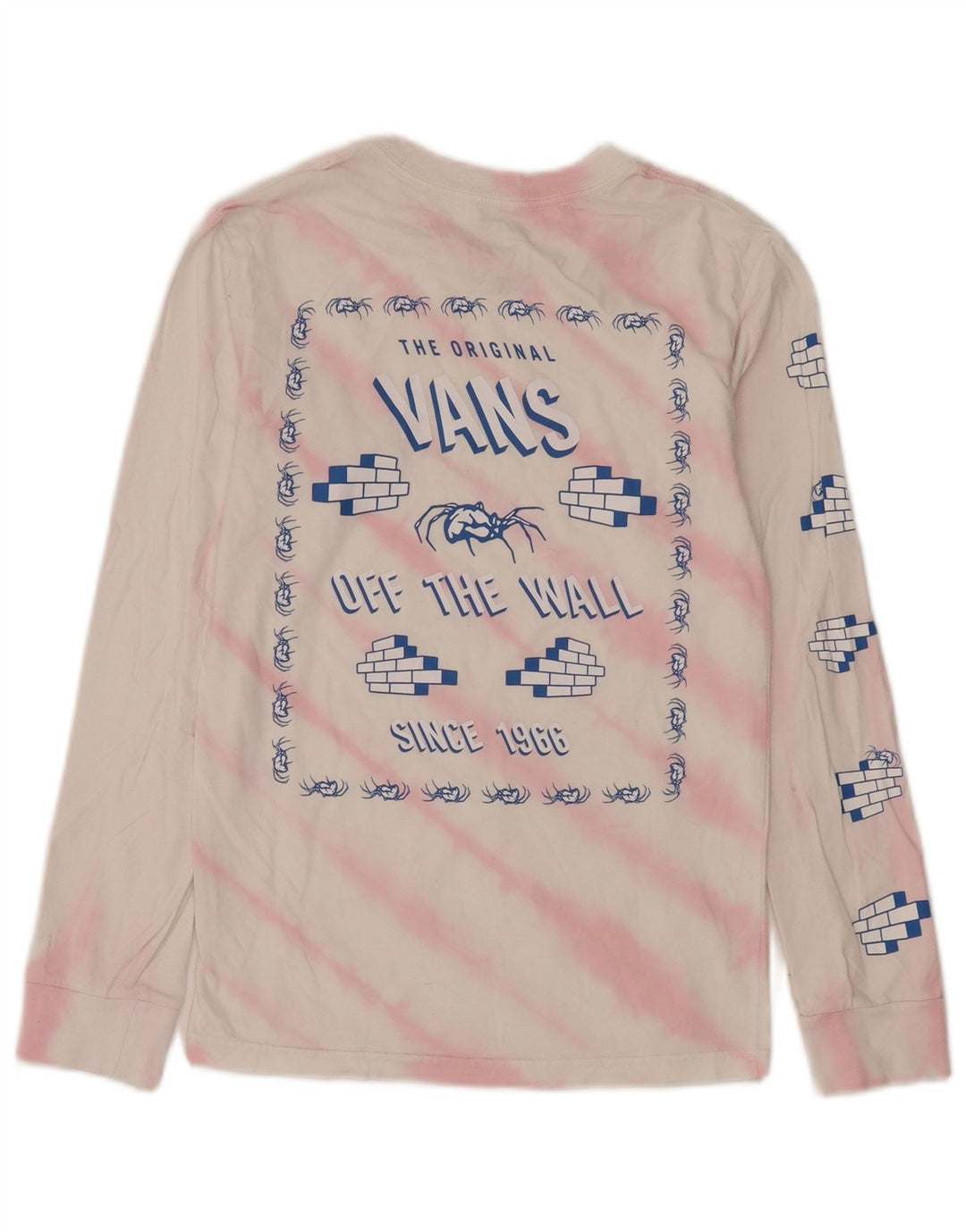 Maglietta Vans Premium da uomo a maniche lunghe XS in cotone tie-dye bianco