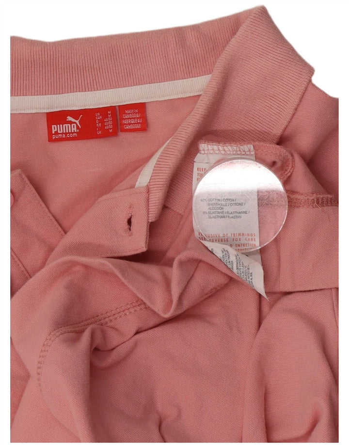 Polo da uomo Puma in cotone rosa medio