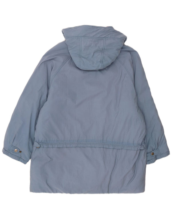 Cappotto imbottito con cappuccio da donna Diadora UK 10 piccolo nylon blu
