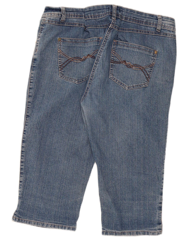 Pantaloncini di jeans Bermuda da donna M&Co UK 16 Large W34 Cotone blu