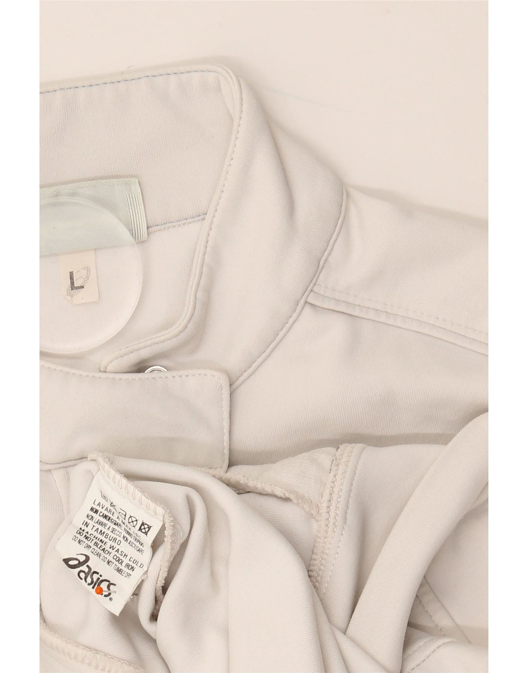 Giacca da tuta da donna ASICS UK 14 Large bianca in poliammide