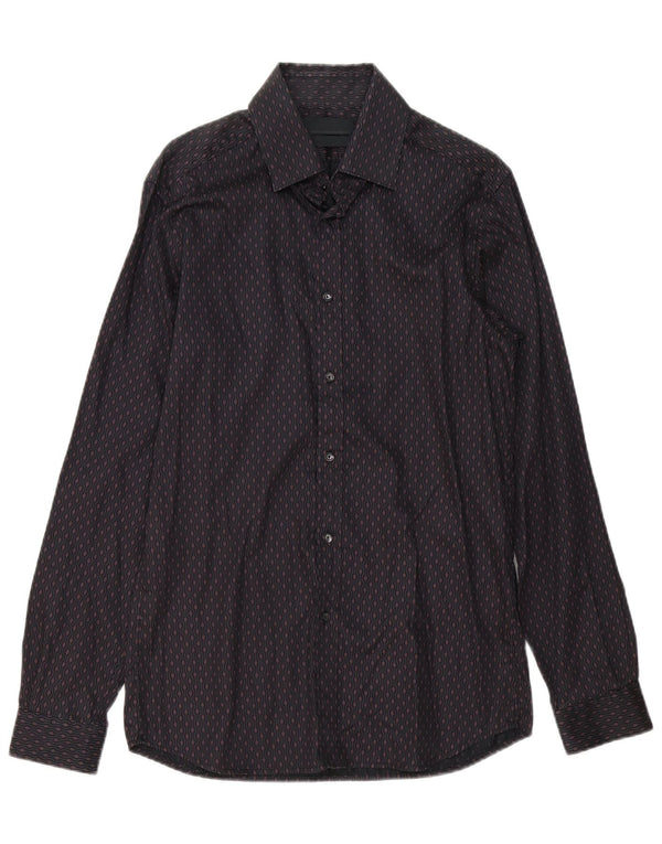 Camicia da uomo Diesel IT 48 Cotone geometrico bordeaux medio