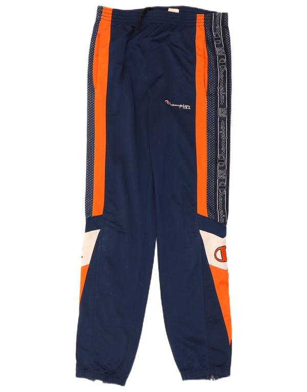Pantaloni da tuta con grafica Champion da ragazzo 13-14 anni Blu navy Colourblock