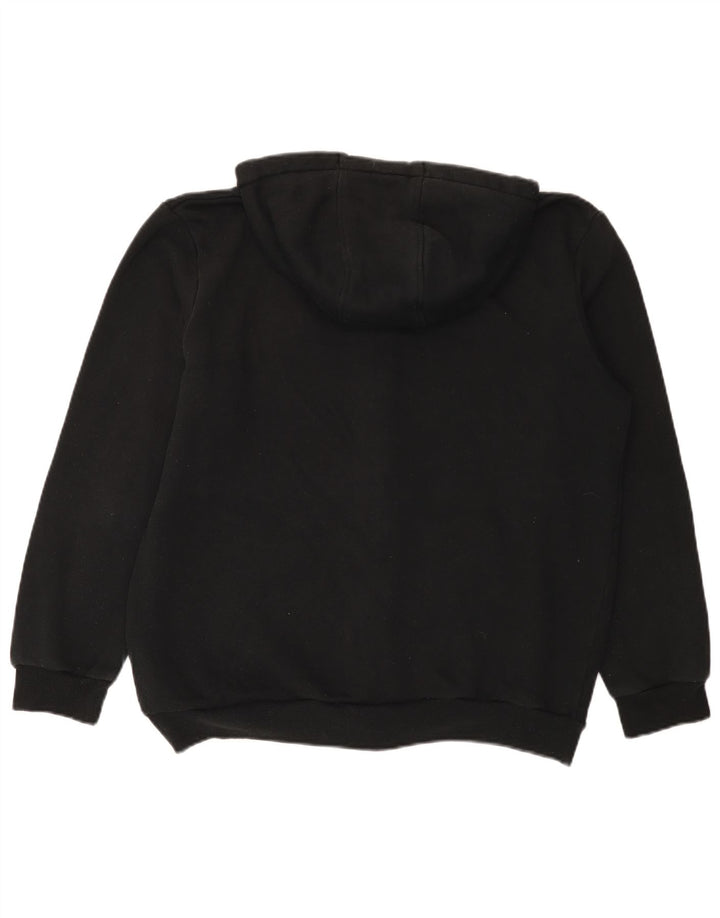Felpa con cappuccio e zip grafica da uomo Fila XL poliestere nero