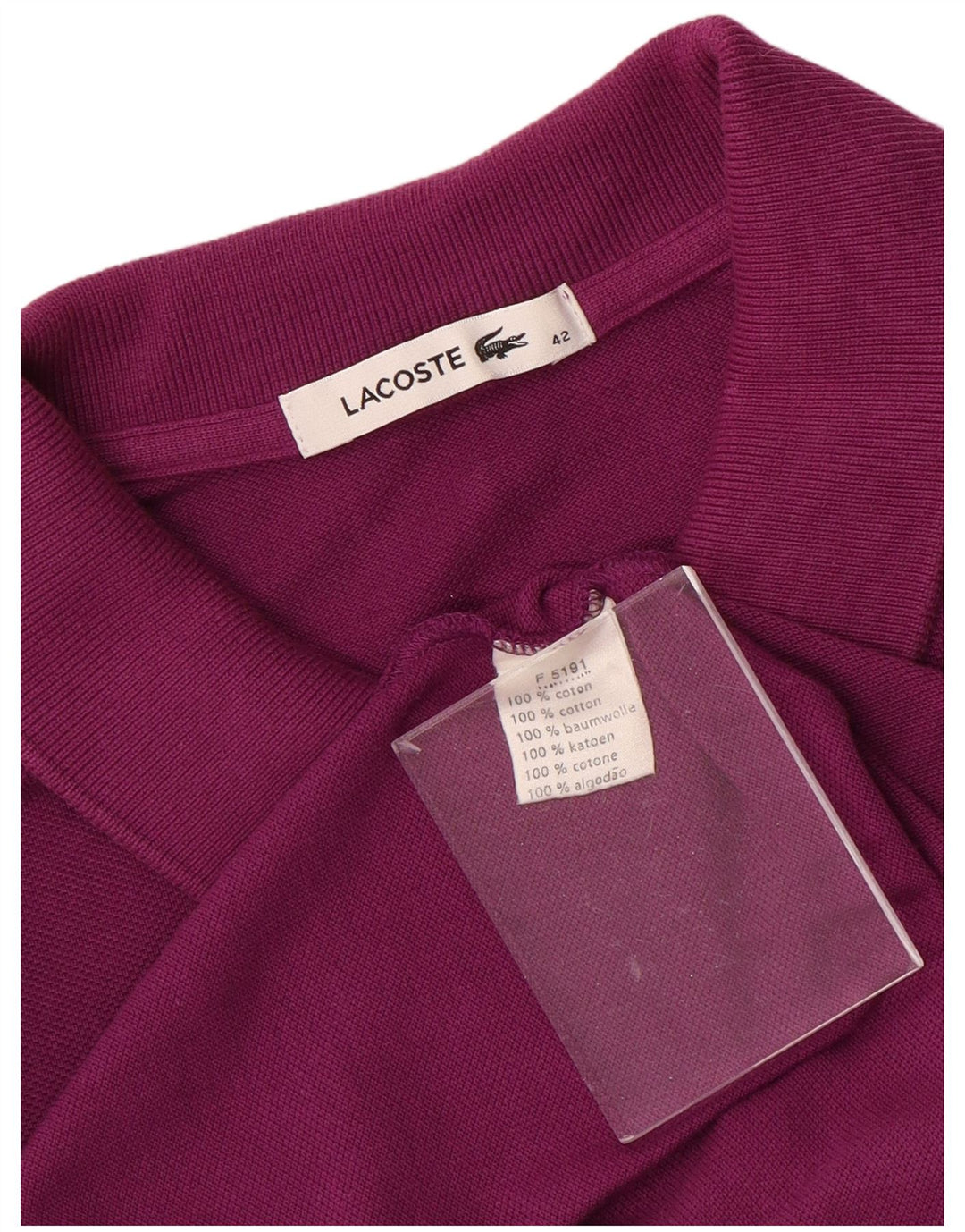 Polo da donna LACOSTE taglia 42 grande in cotone marrone
