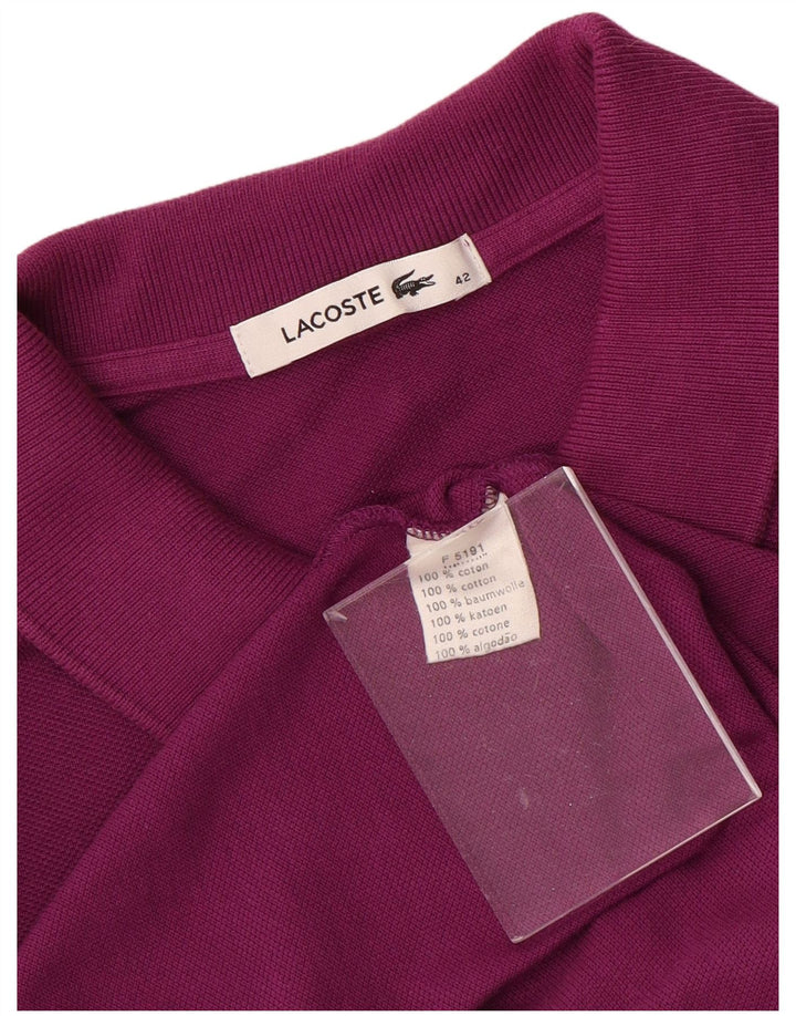 Polo da donna LACOSTE taglia 42 grande in cotone marrone
