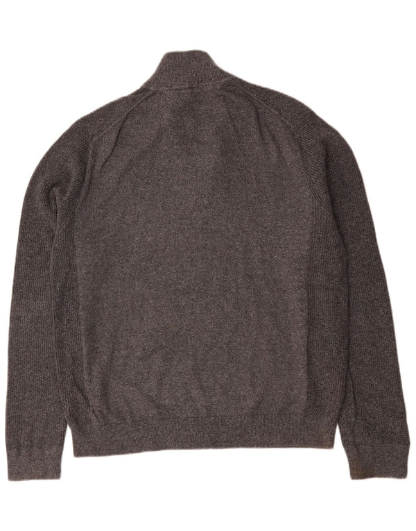 Maglione maglione con zip da uomo Tommy Hilfiger XL in cotone grigio