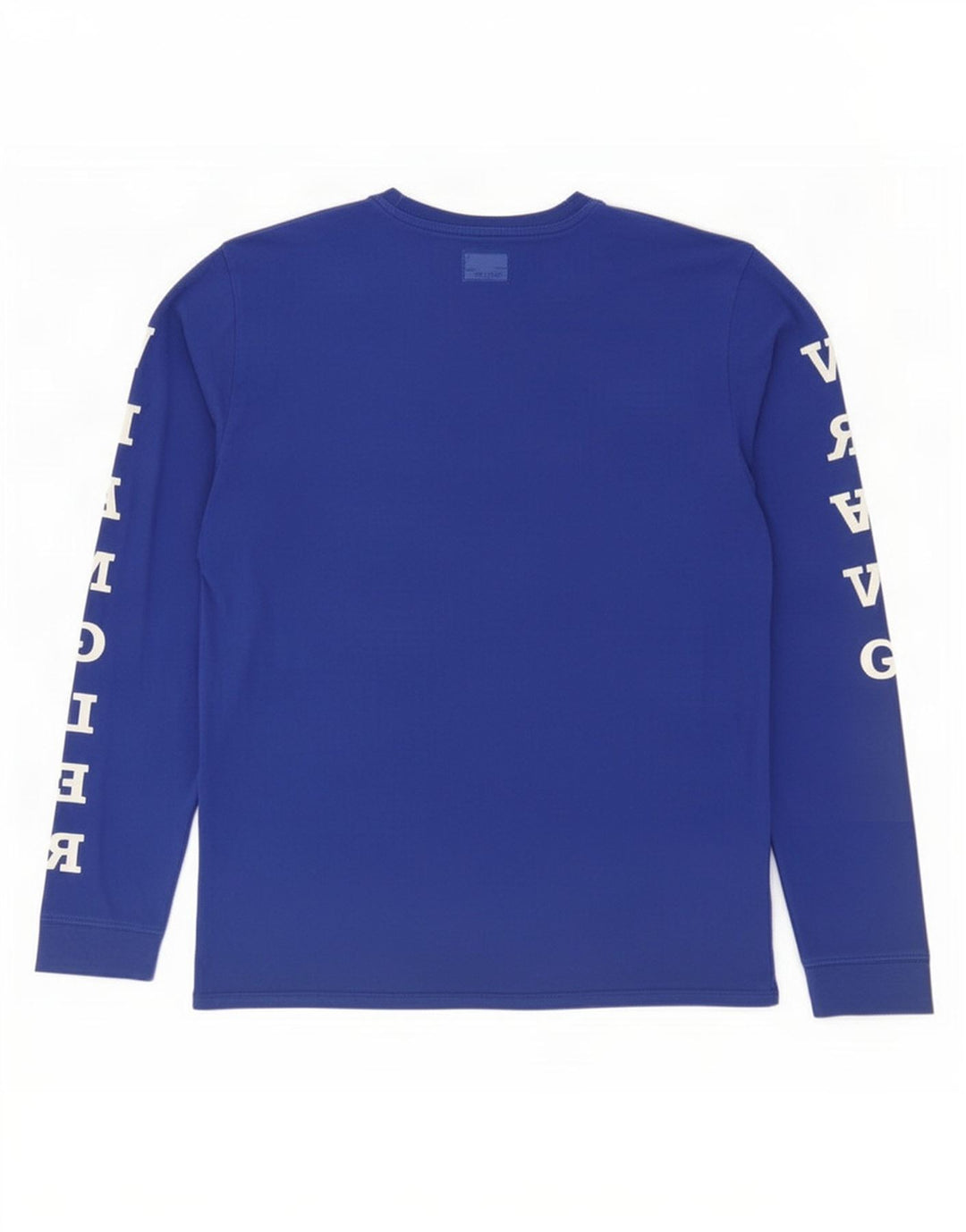 Top grafico da uomo Wrangler a maniche lunghe in cotone blu medio