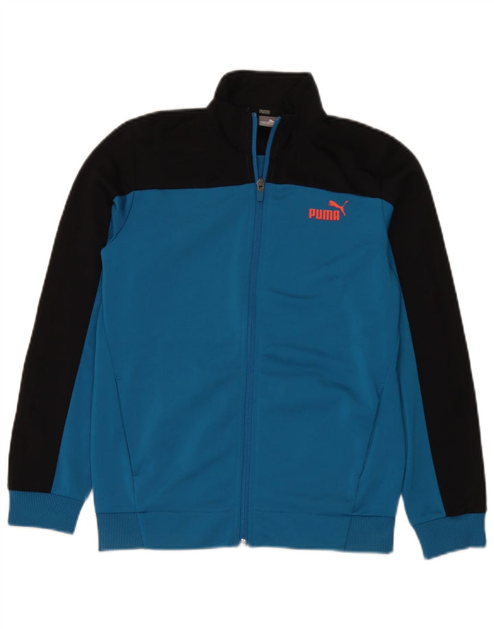 Giacca da tuta da ragazzo Puma, 11-12 anni, grande, in poliestere color block blu