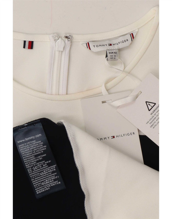 Abito a trapezio da donna Tommy Hilfiger UK 14 Large Nero Colourblock Poliestere