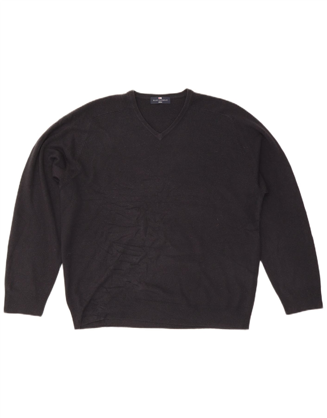 Maglione da uomo Marks & Spencer Blue Harbour con scollo a V grande blu navy