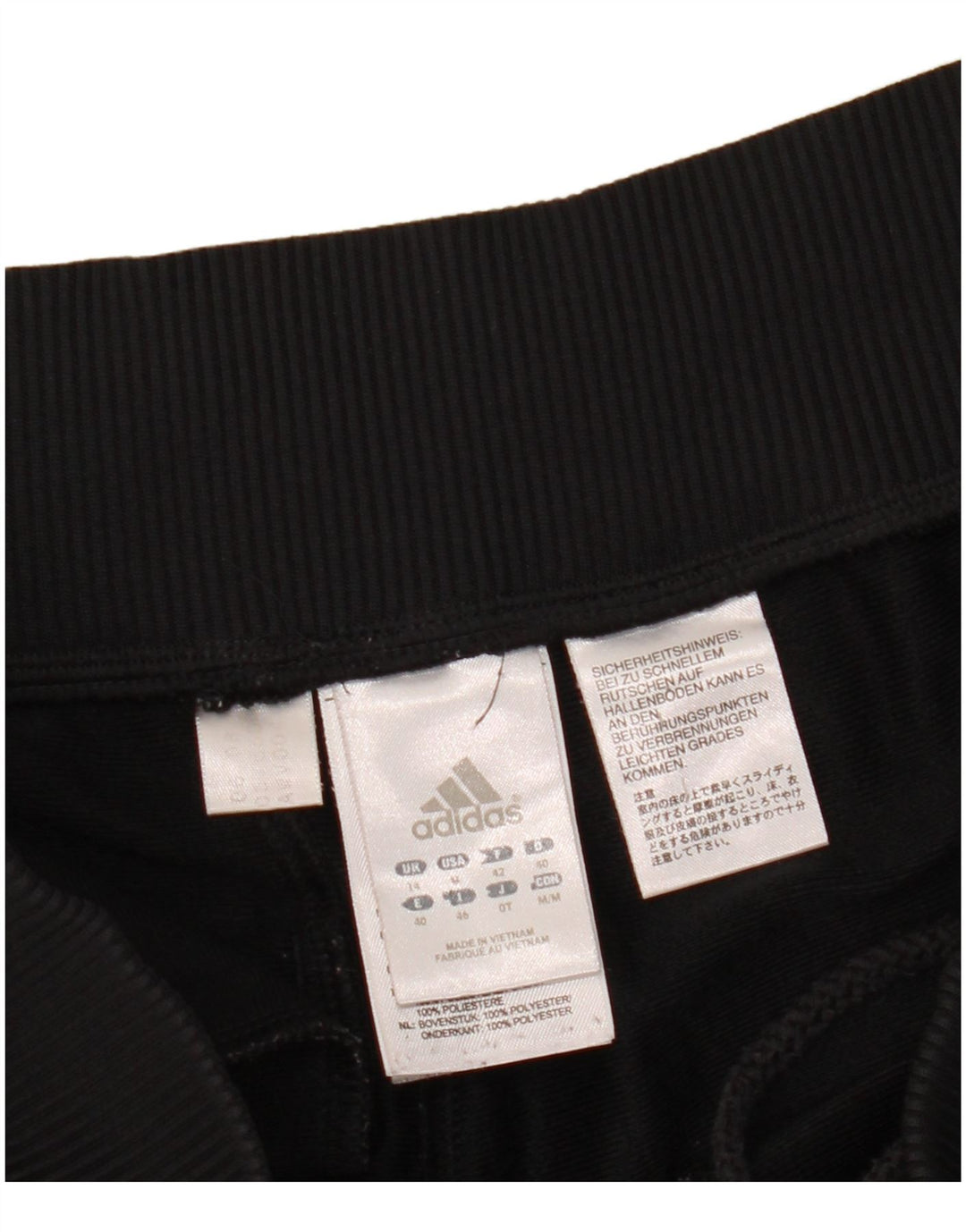 Pantaloni da tuta da donna Adidas UK 14 Large Nero Poliestere