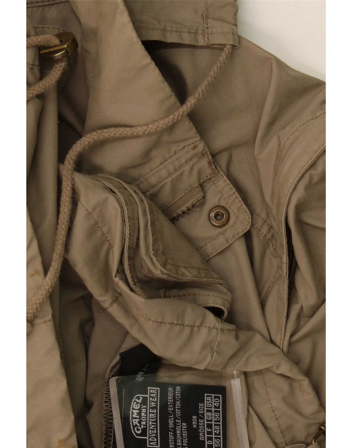 Giacca utility con cappuccio da uomo Camel Active IT 55 2XL cotone kaki