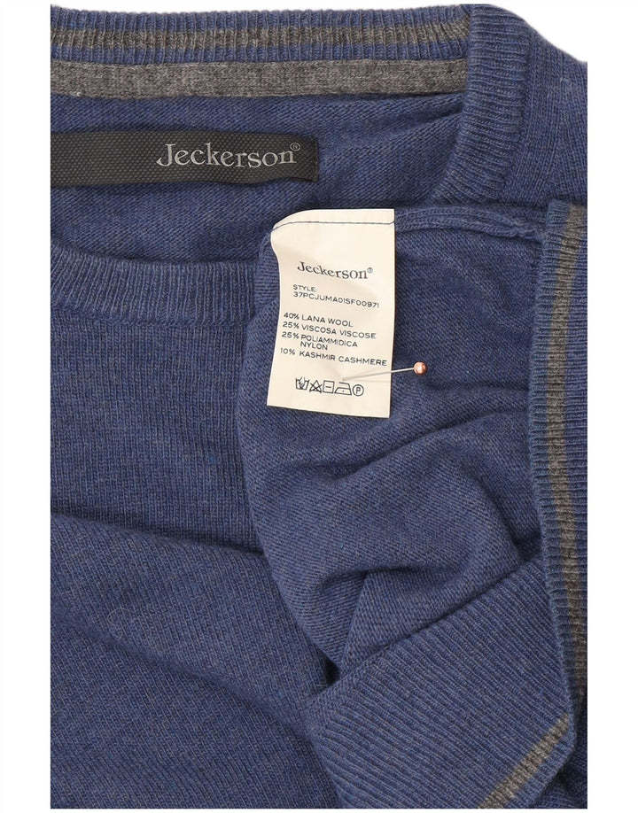 JECKERSON Maglione maglione girocollo da uomo piccolo blu