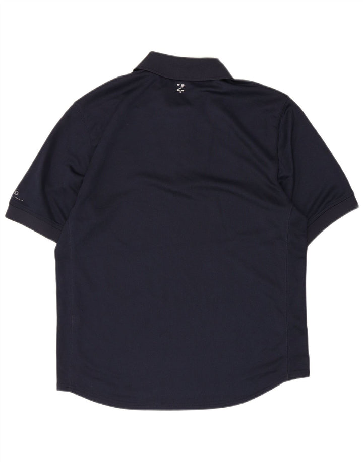 Polo da uomo Izod piccola in poliestere blu navy