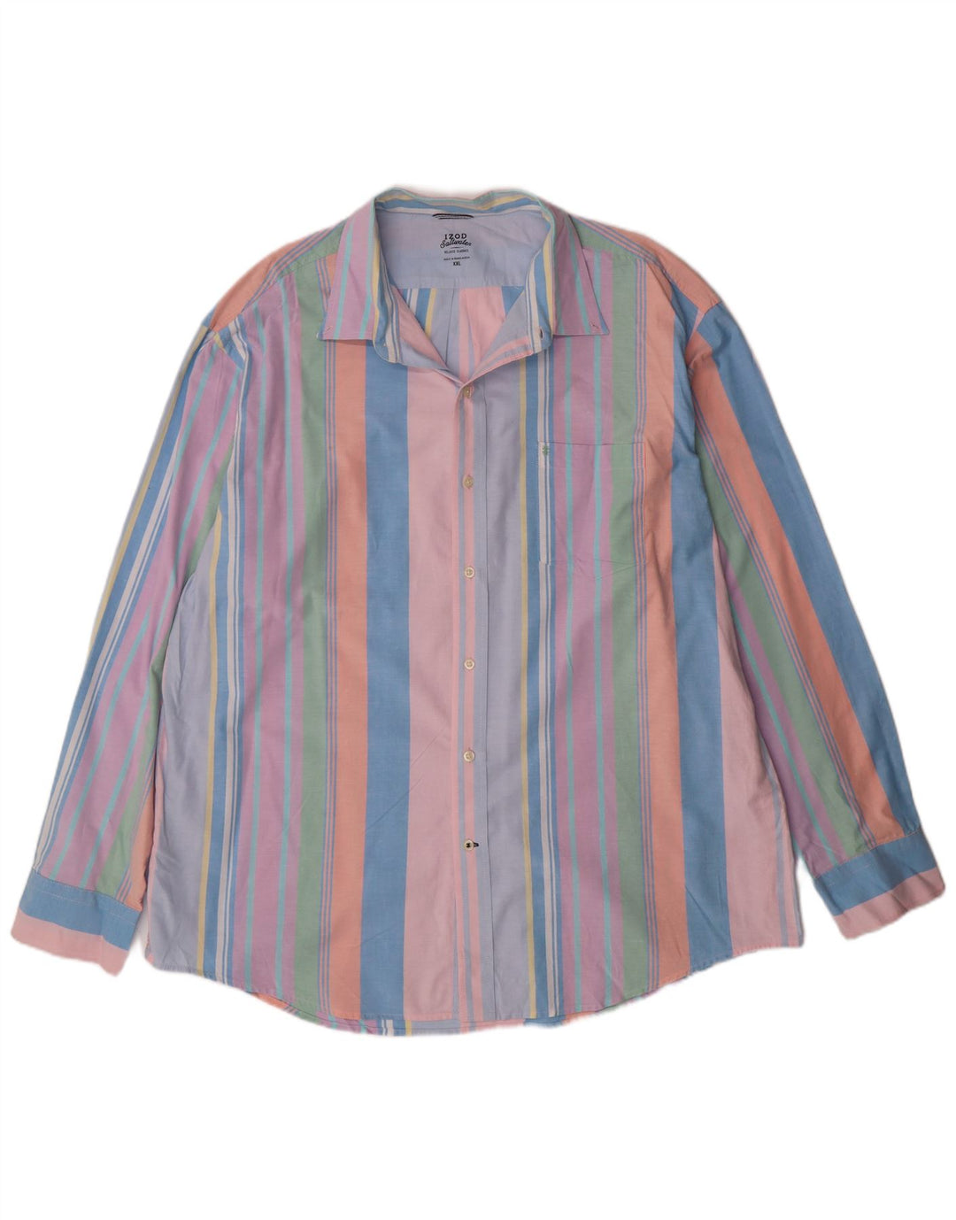 Camicia classica rilassata da uomo IZOD 2XL cotone a righe multicolore