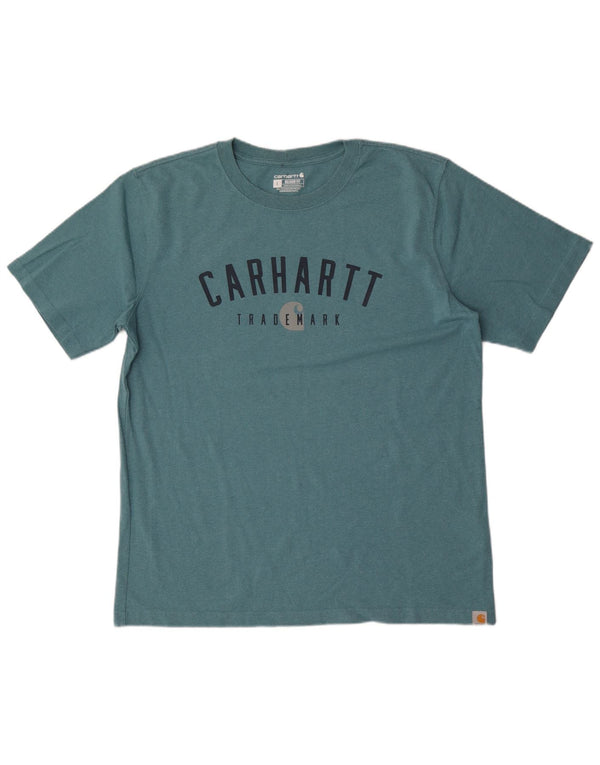 Carhartt T-shirt grafica da uomo con vestibilità rilassata, grande, in cotone verde