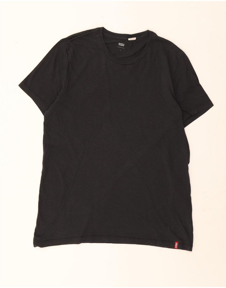 LEVI'S Mens T-Shirt Top Large Black Cotton Vintage Levi's and Second-Hand Levi's from Messina Hembry 