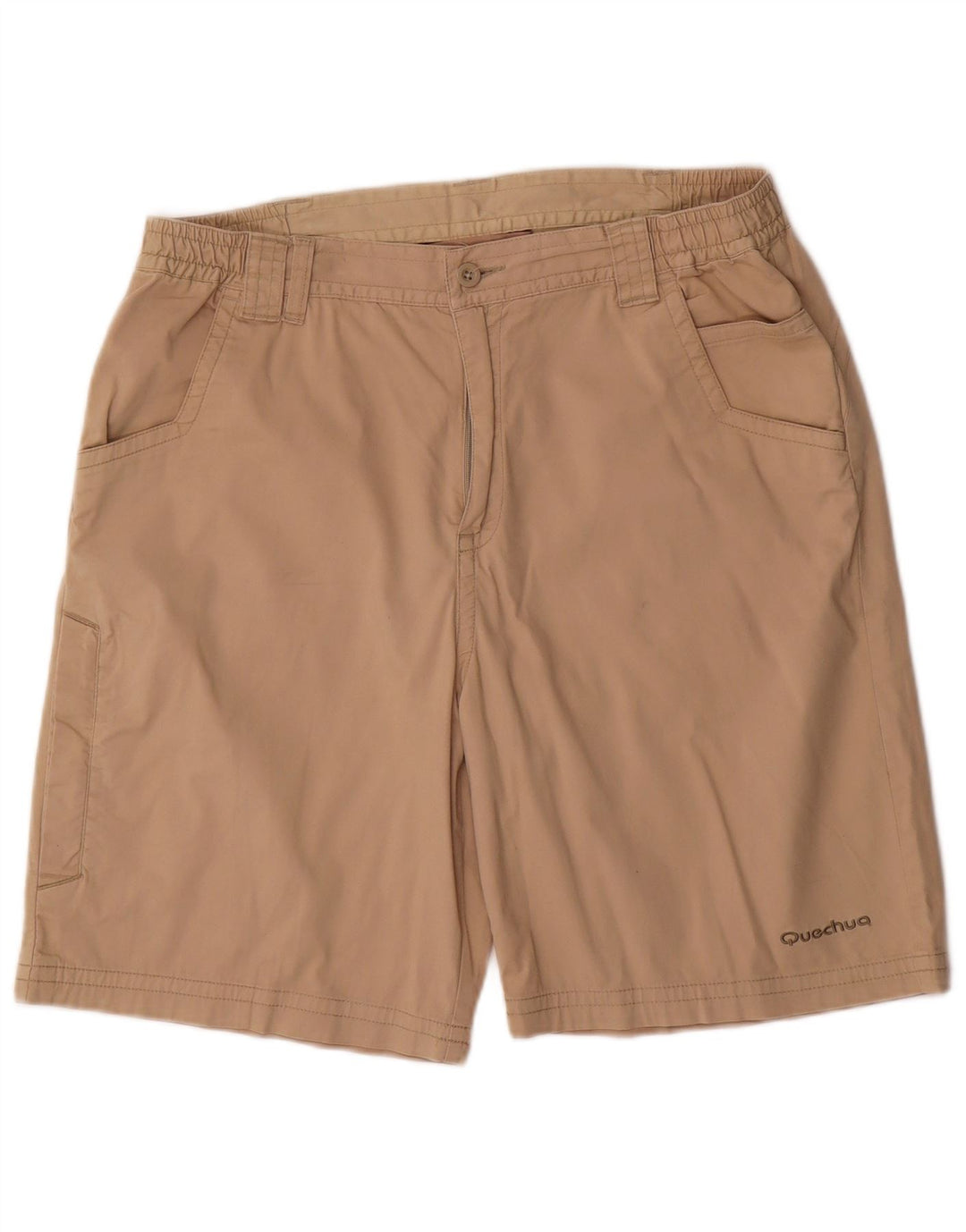 Decathlon Pantaloncini cargo Quechua da uomo W34 Large in cotone beige