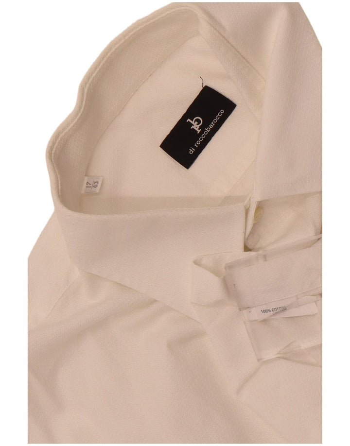Camicia da uomo Roccobarocco taglia 17 43 XL cotone bianco