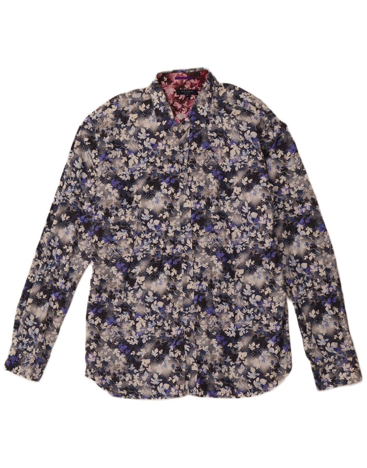 Camicia da uomo TED BAKER taglia 5 XL in cotone floreale multicolore