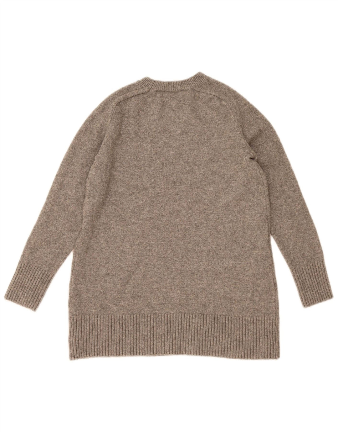 Maglione maglione con scollo a barca da donna Zara UK 12 Poliestere screziato grigio medio