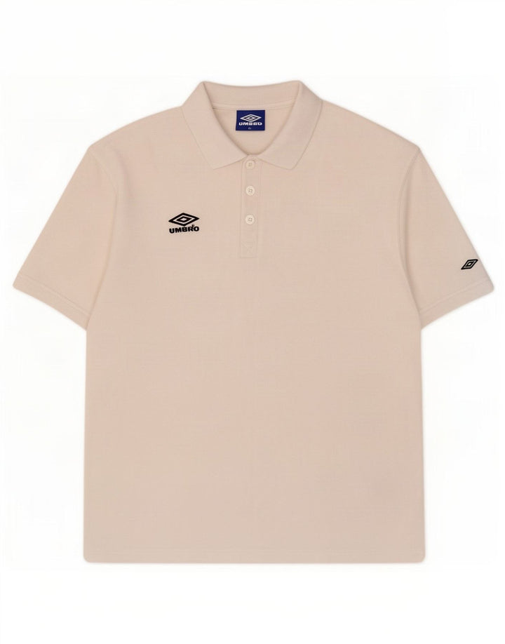 Polo Umbro da uomo XL bianca in poliestere