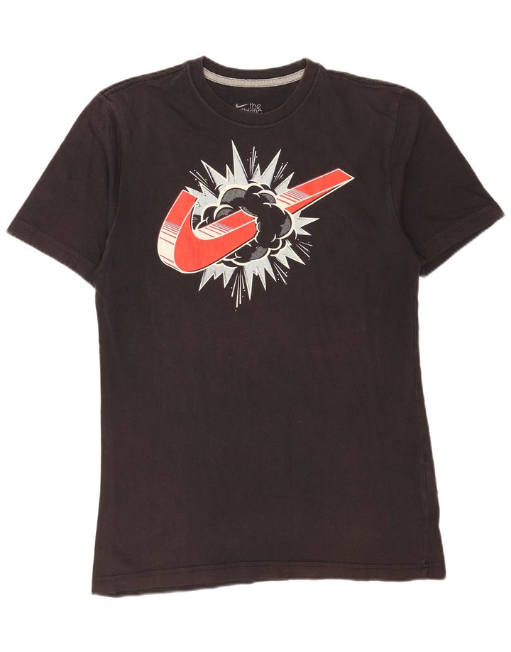 T-shirt grafica Nike da uomo con vestibilità regolare, top in cotone nero medio