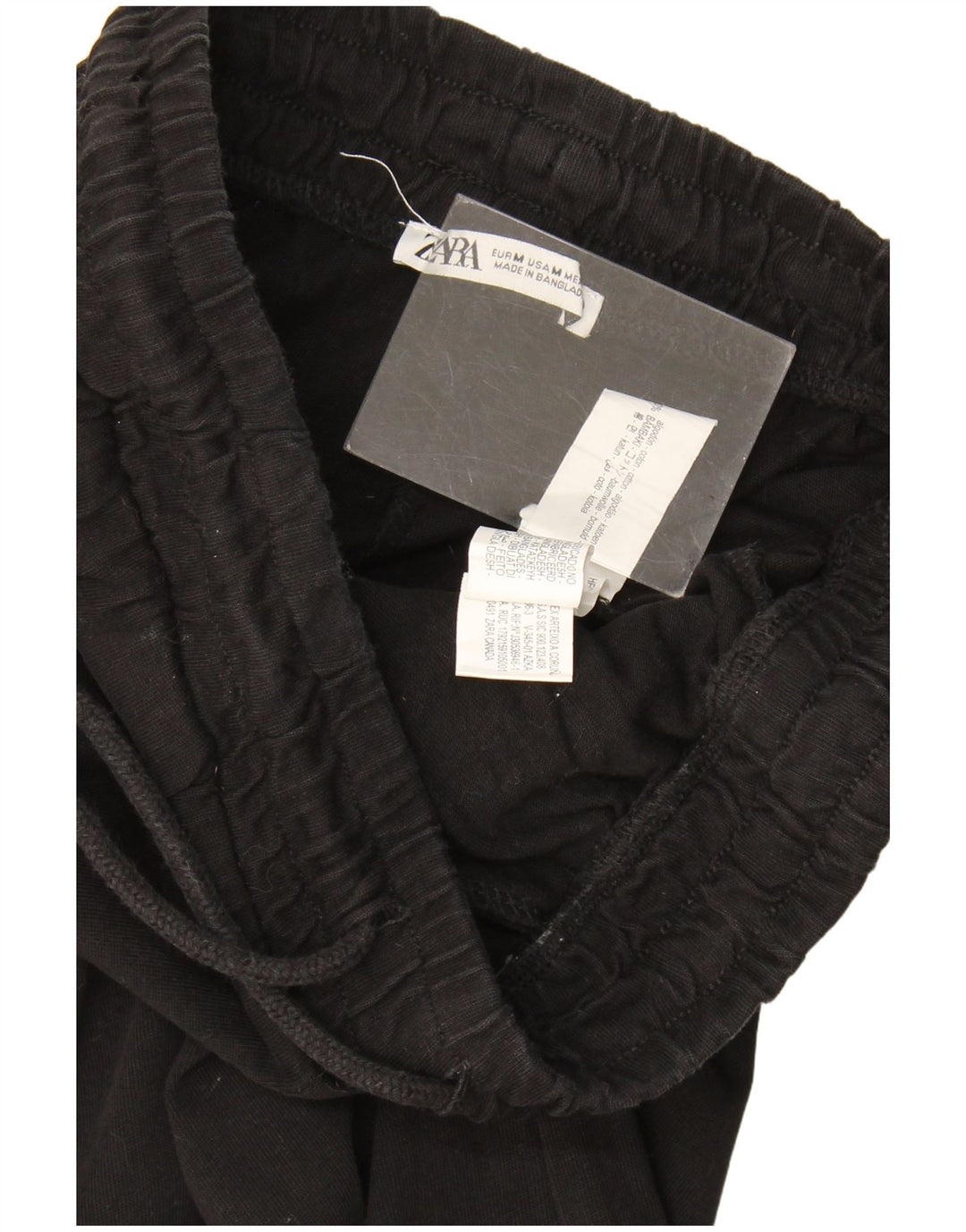 Pantaloni da tuta da donna Zara UK 14 cotone medio nero