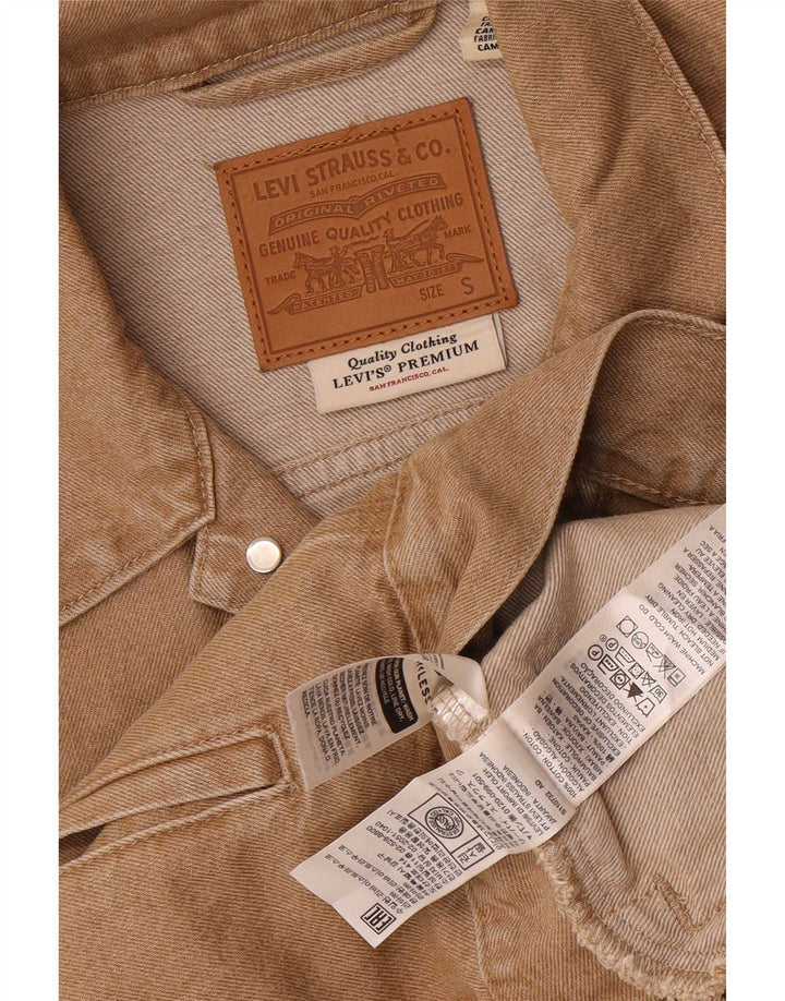 Giacca di jeans da uomo Levi's UK 36 piccola in cotone beige