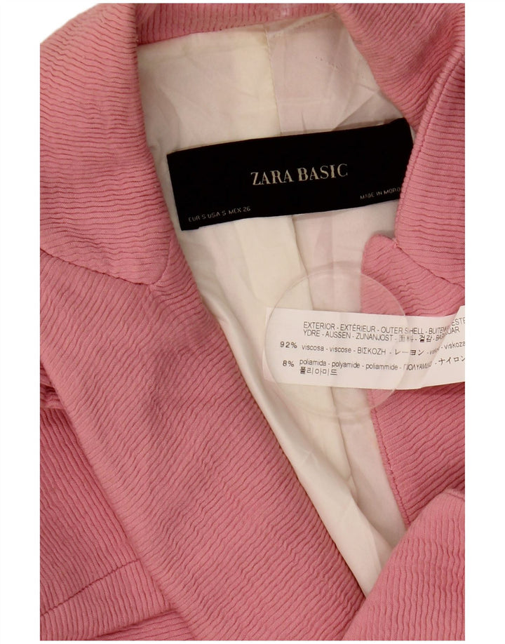 Cappotto Zara Donna UK 10 Small Rosa Viscosa